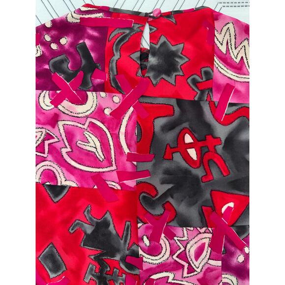 1980's Mary Ann Restivo Vintage 100% Silk Blouse Size 8 - Picture 4 of 9